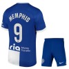 Fotbalové dresy Atlético Madrid Memphis 9 Dětské Venkovní Dres 2023-24 Krátký Rukáv Fotbalové dresy Atlético Madrid Memphis 9 Dětské Venkovní Dres 2023-24 Krátký Rukáv